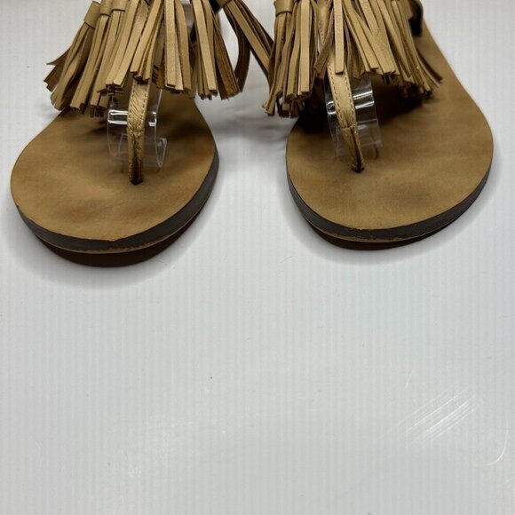 Rebecca Minkoff Erin Nude Leather Tassel Sandal in Nude - Size 6 1/2 - Picture 3 of 8